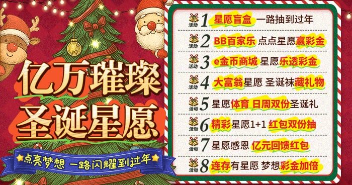 亿万璀璨圣诞星愿 点亮梦想 一路闪耀到过年 亿万璀璨圣诞星愿 点亮梦想 一路闪耀到过年